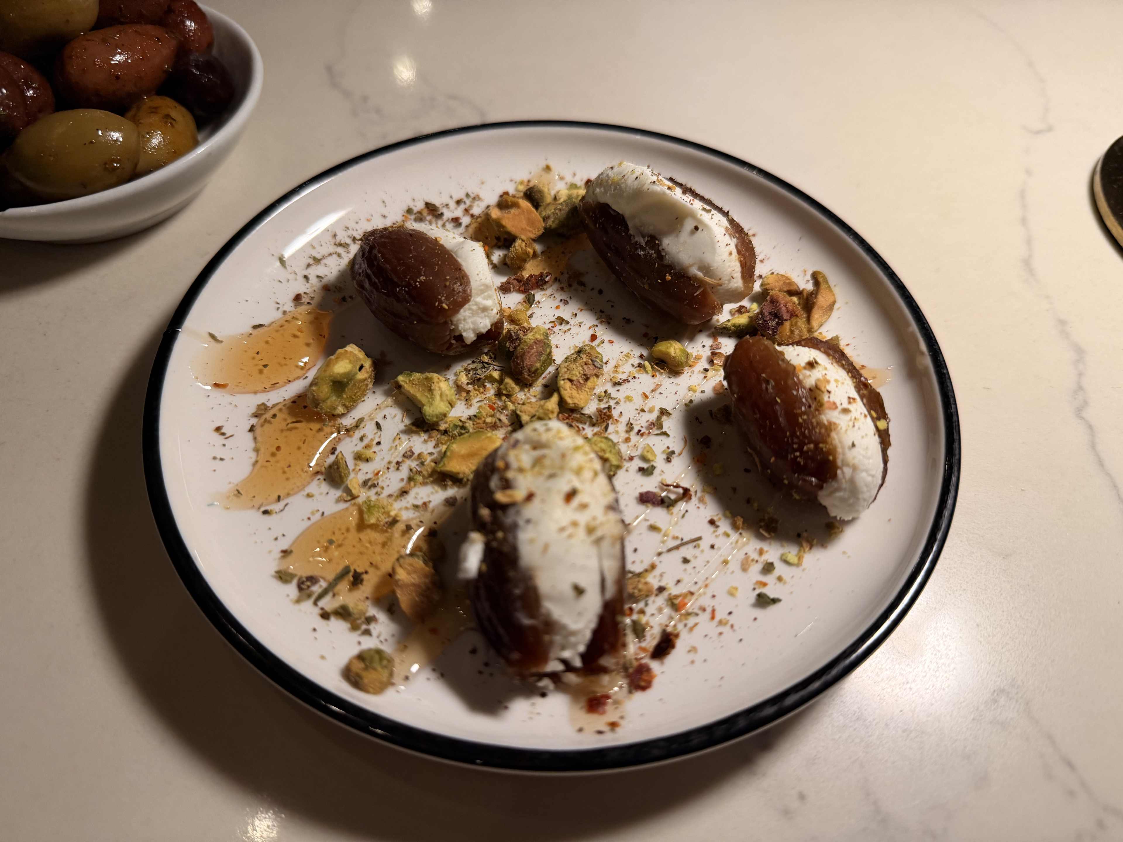 Stuffed Dates from Roaming Goat.