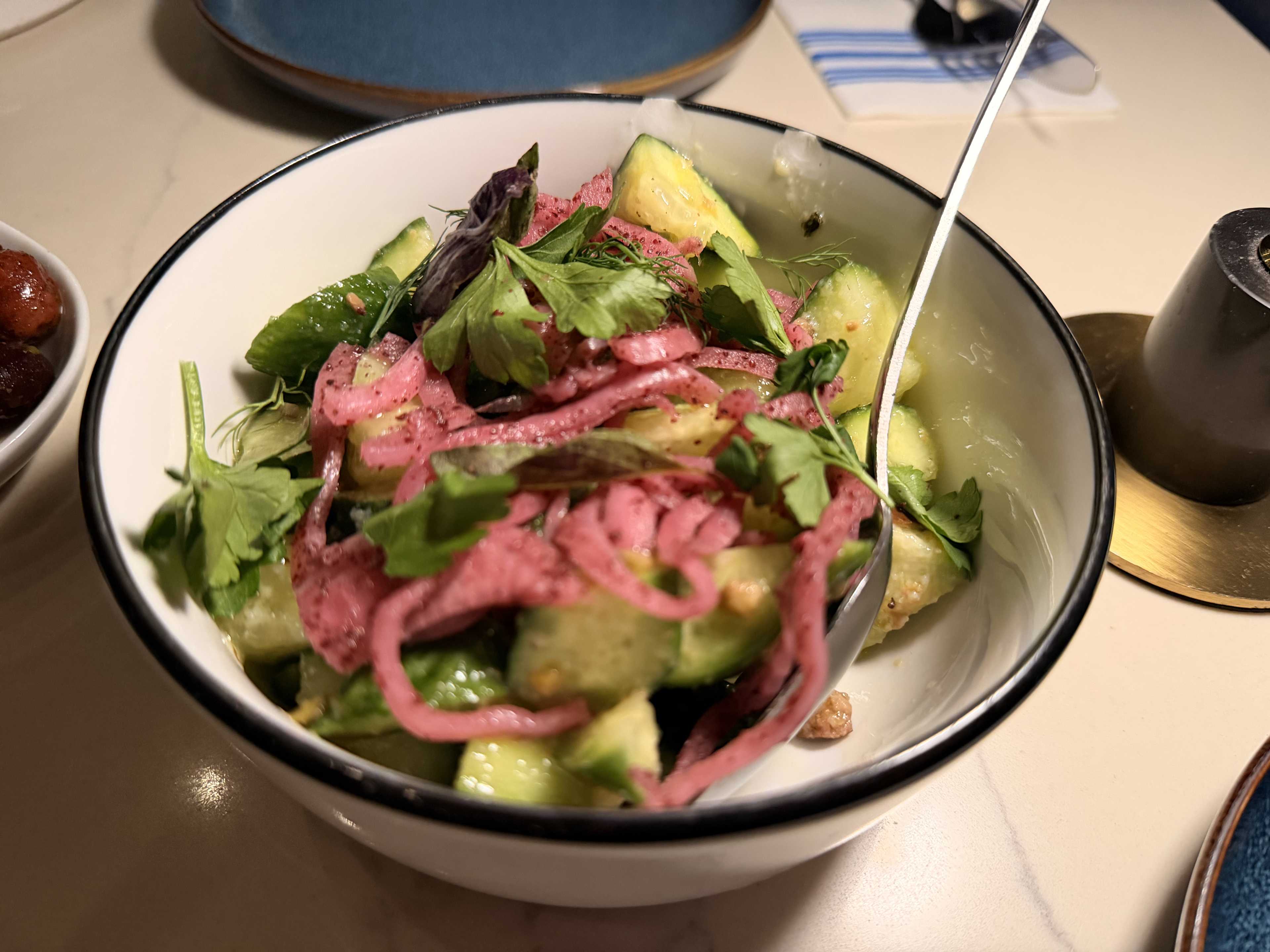Herb Cucumber Salad from Roaming Goat.