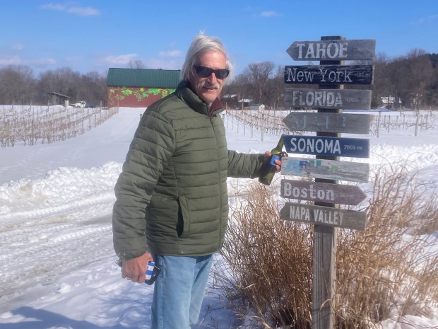 Marshall Epstein at Rosedale Farms & Vineyards in Simsbury. (Don Stacom/The Hartford Courant)
