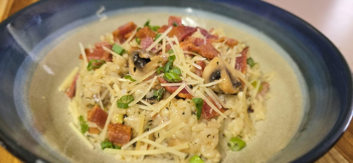 Bacon Mushroom Risotto