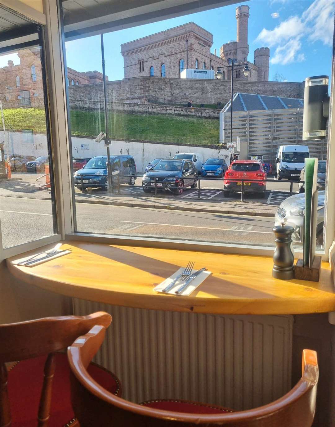 View from a window ... the interior of the La Le restaurant is transformed from its Castle restaurant days. Picture Inverness BID