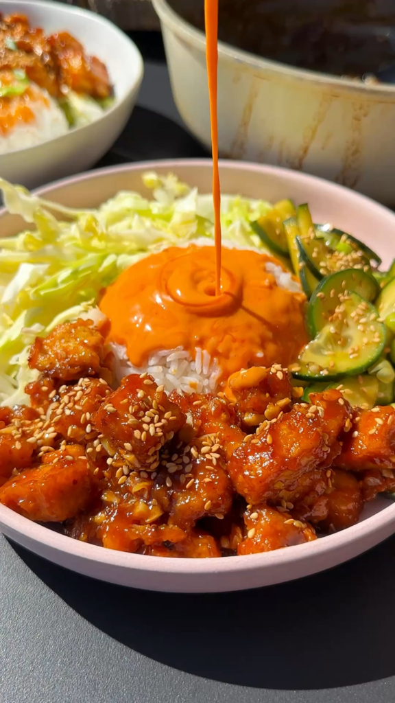 Sticky Sriracha Tofu Bowls
