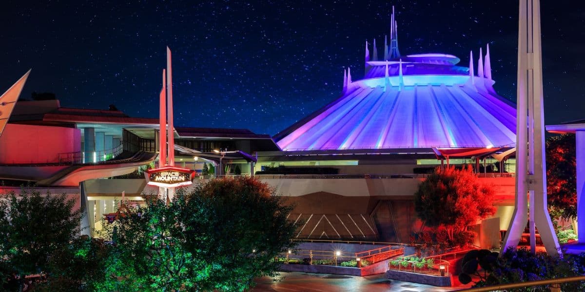 Space Mountain in Tomorrowland at Disneyland
