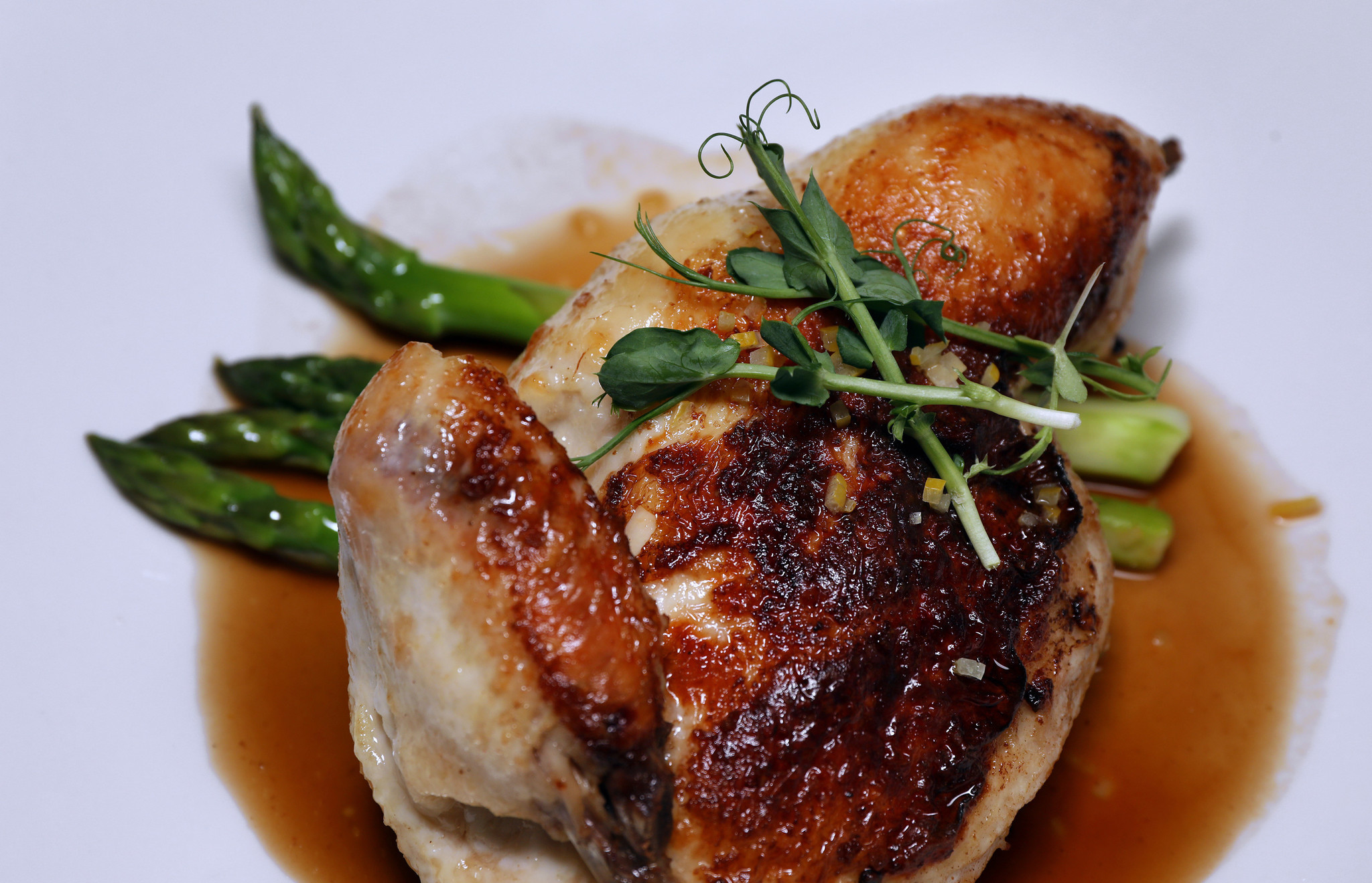 The half roasted galantine chicken at Aboyer.