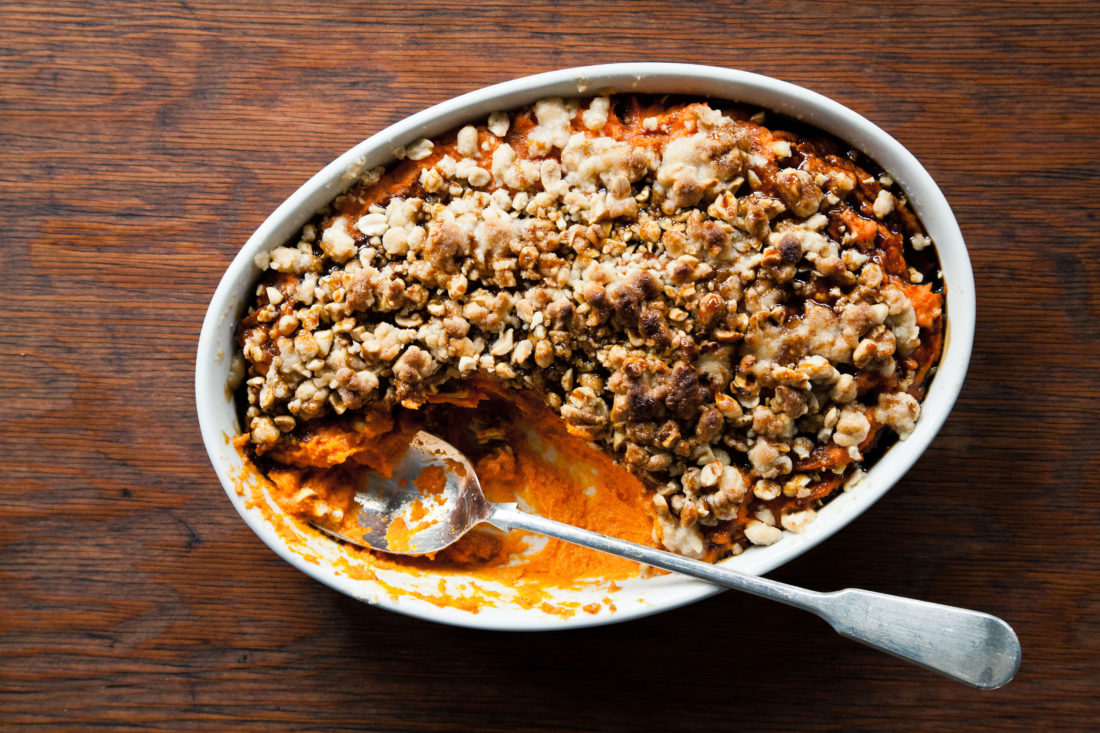 SWEET POTATO CASSEROLE WITH SORGHUM
Tandy Wilson of City House, in Nashville, Tennessee, shares his recipe for sweet potato casserole, a dish inherited from his grandmother.
> Get the recipe