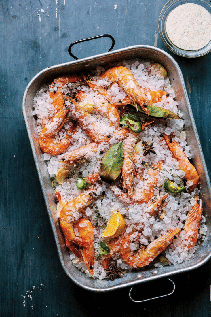 SHRIMP ON THE ROCKS
Forgo the fry basket in favor of salt-baked shellfish dipped in tangy comeback sauce.
> Get the recipe