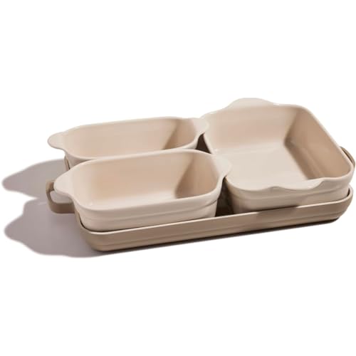 Our Place Bakeware Set | 5-Piece Ceramic Bakeware Collection With Stovetop-To-Oven Griddle Pan | Pfas-Free Non-Toxic Nonstick Pans, Oven Mat &amp; Baking Dishes | Steam