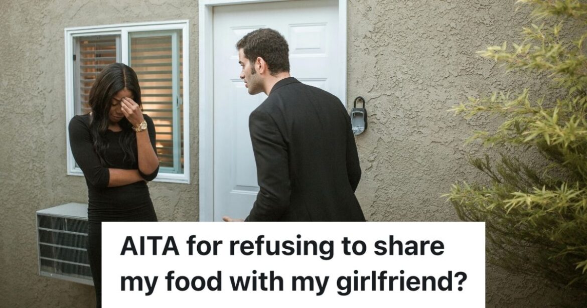 Man and woman arguing in front of home