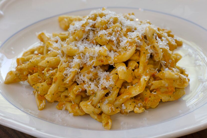 Busiate is one of two pastas on Caffe Lucca's menu. It's an ancient pasta shape that the new...
