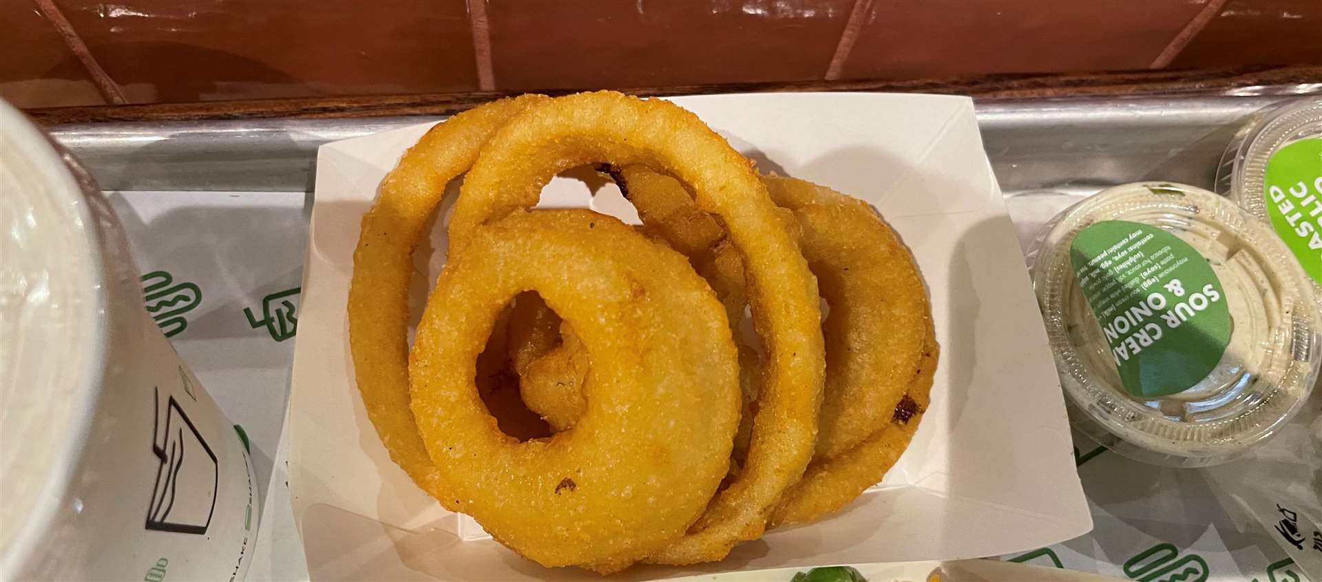 The onion rings. Picture: Adrian Peel