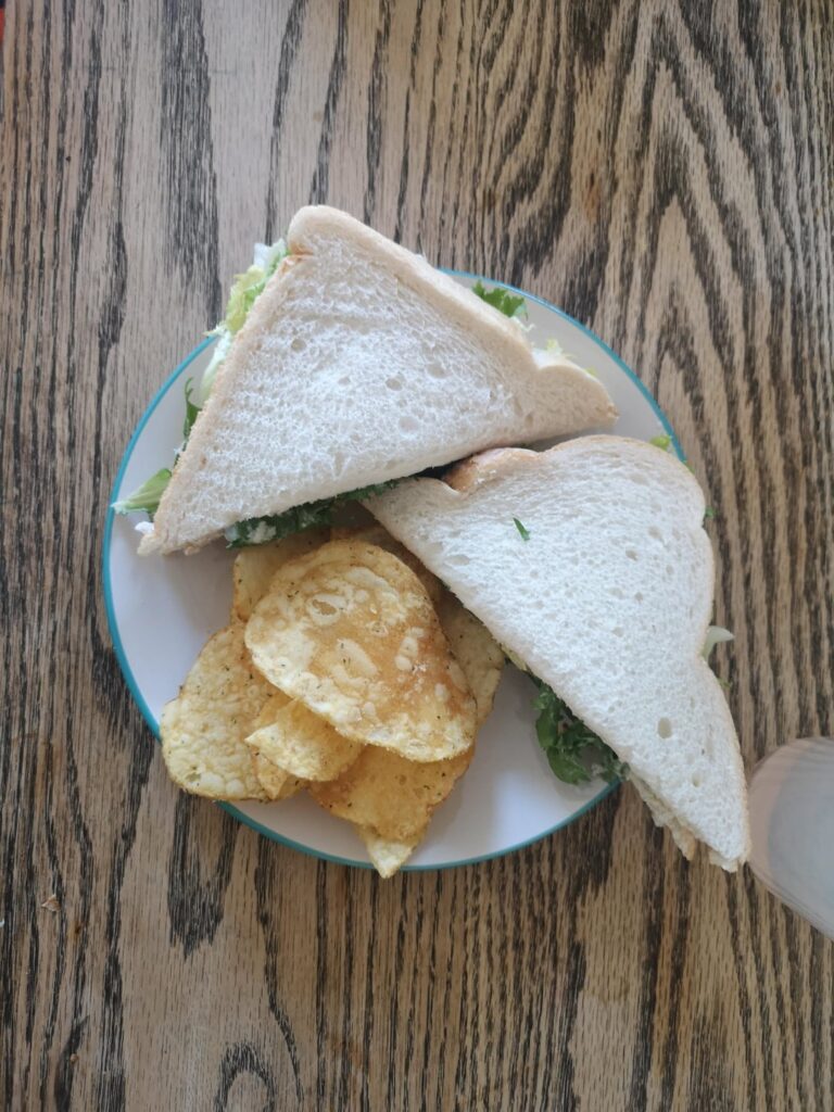 Chicken salad sandwich for lunch today