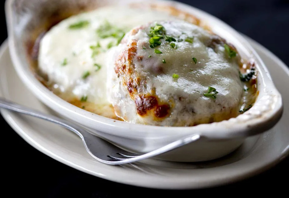 Aventino's chef Chris Hight with the eggplant dish he used to make to impress his wife Erica when they were dating. File photo, Feb. 4, 2014.