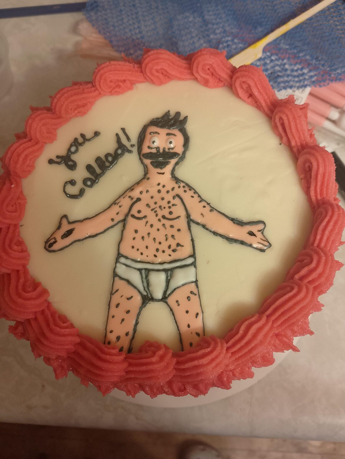 My husband's welcome home cake