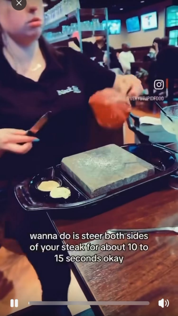 Step 1: walk your steak through a warm room - Step 2: enjoy