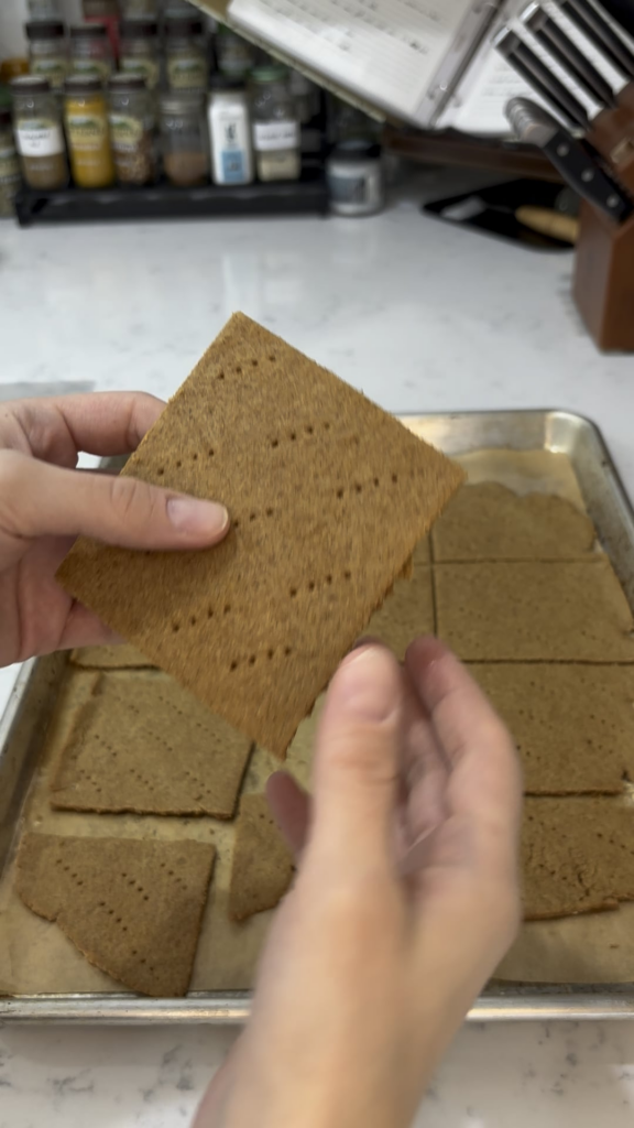 Super excited about my crispy graham crackers!