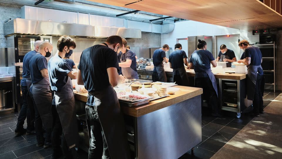 Staff at work at the Noma restaurant in Copenhagen back in 2021. - Thibault Savary/AFP/Getty Images