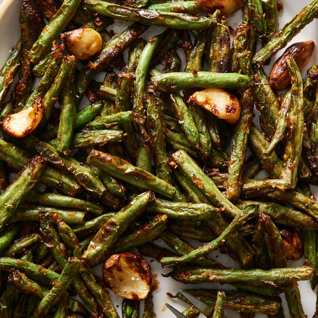 air fryer green beans with garlic