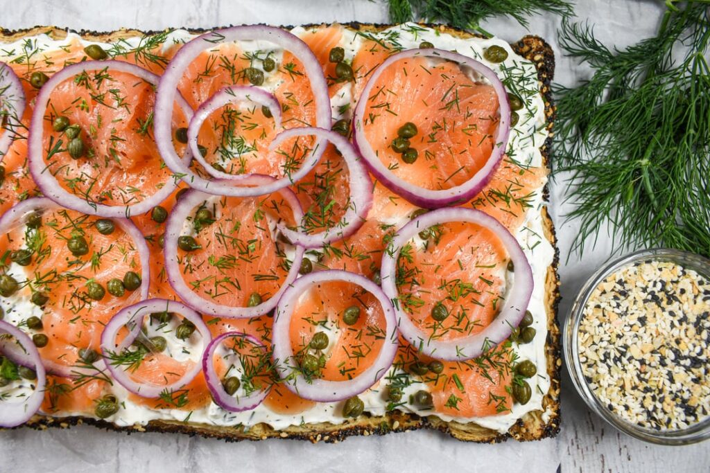 Everything Bagel Smoked Salmon Tart