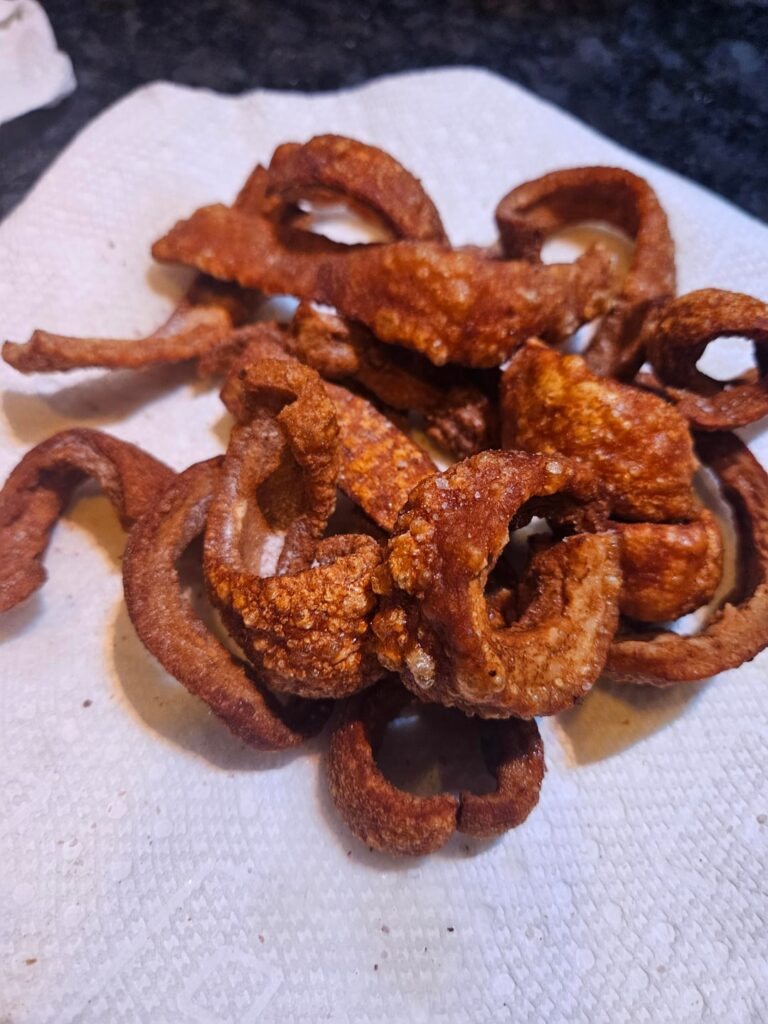 Pork belly chilie Colorado with Chicharrón