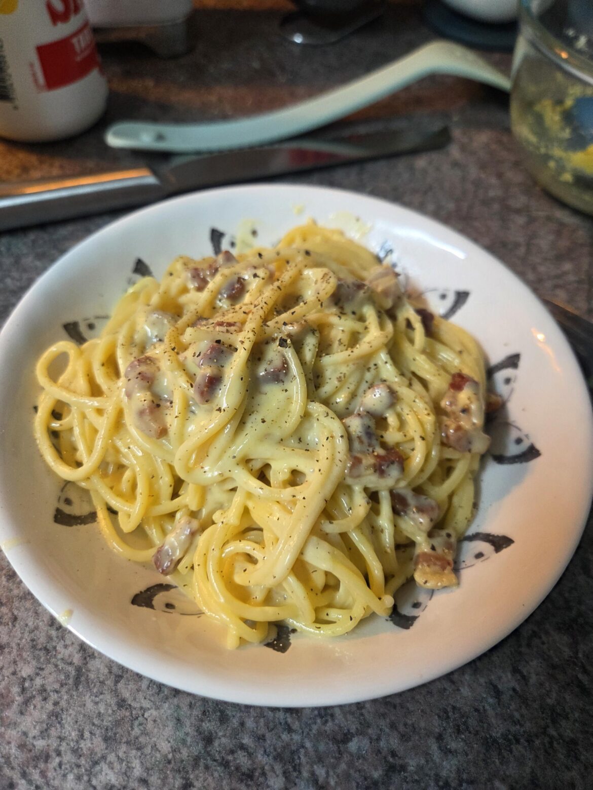 Rate my carbonara😏