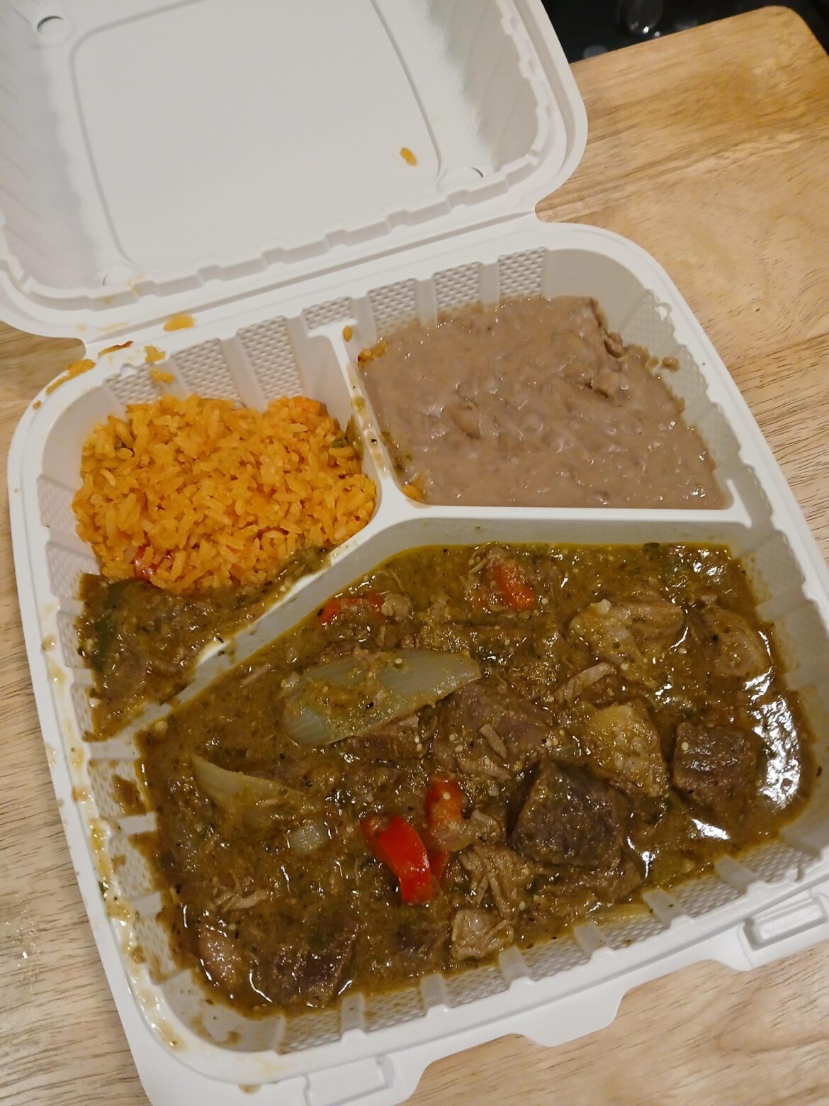 Grabbed my wife chili verde for dinner