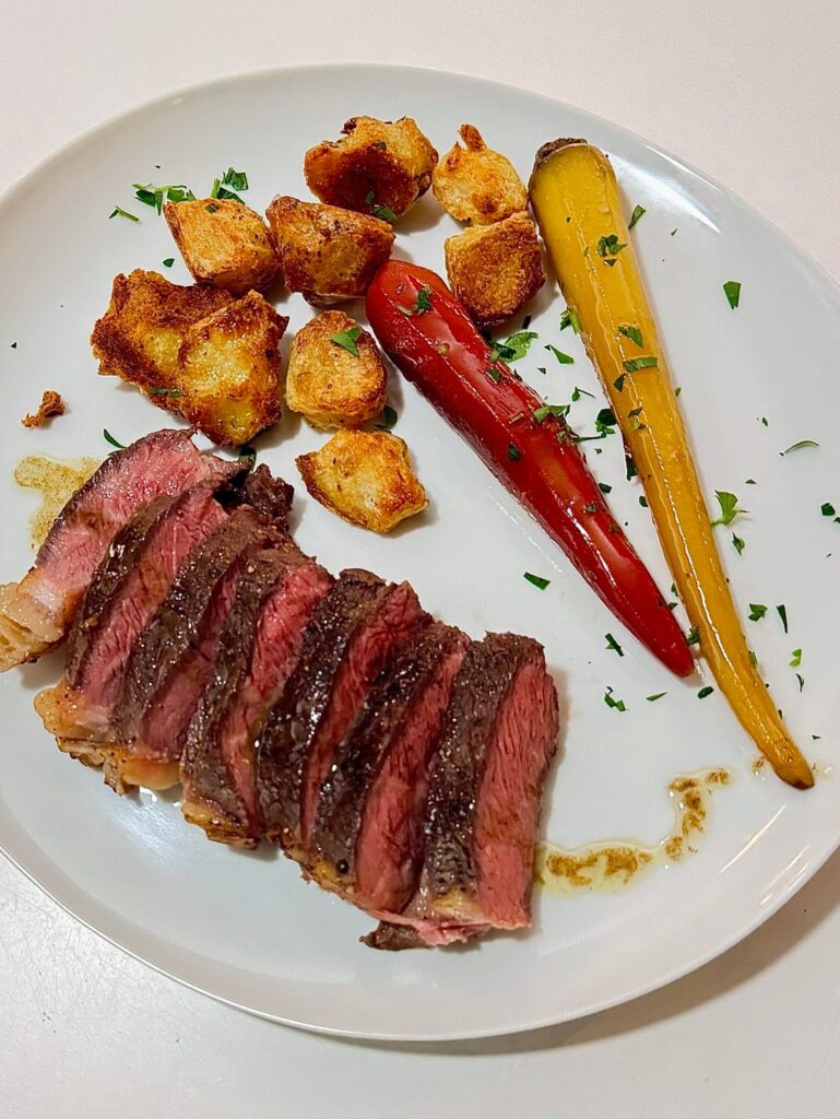 Kenji Hat Trick - Sous Vide Carrots & Steak + Crispy Potatoes