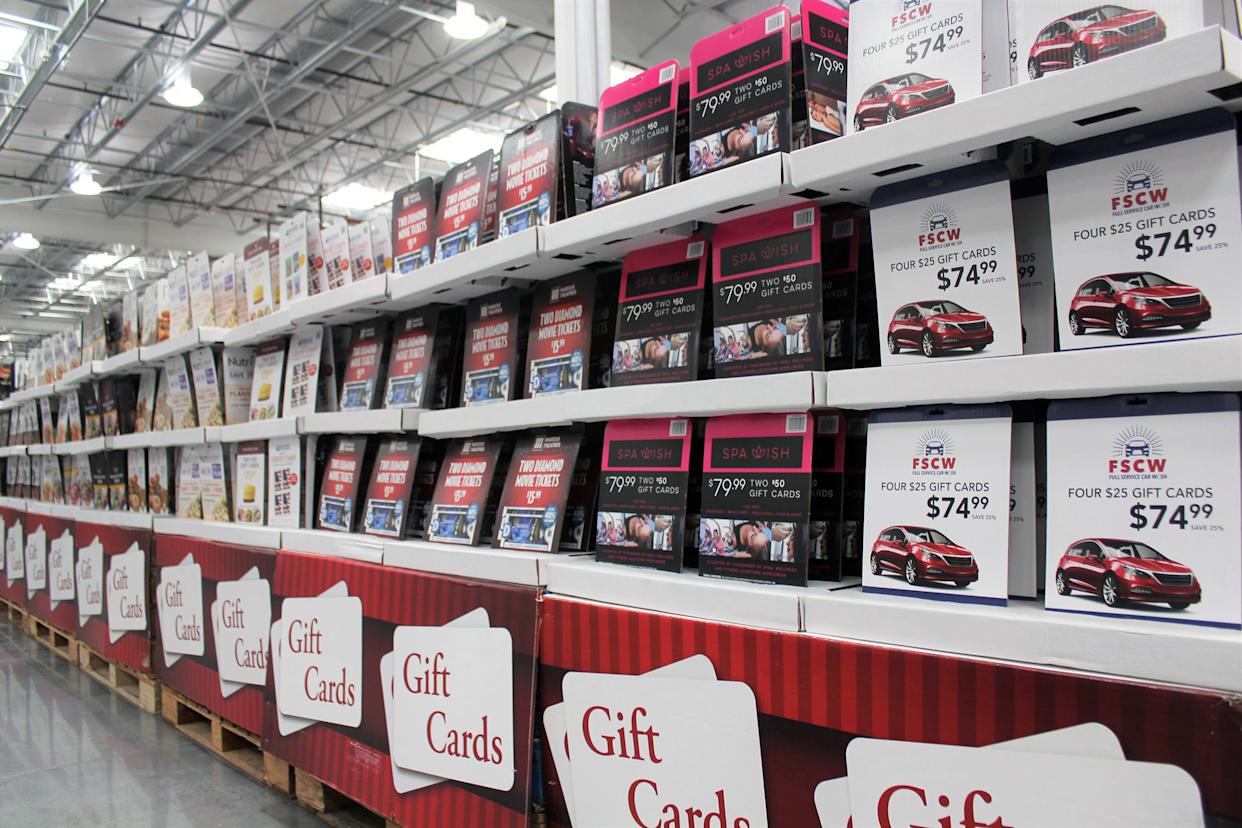 Gift cards at Costco