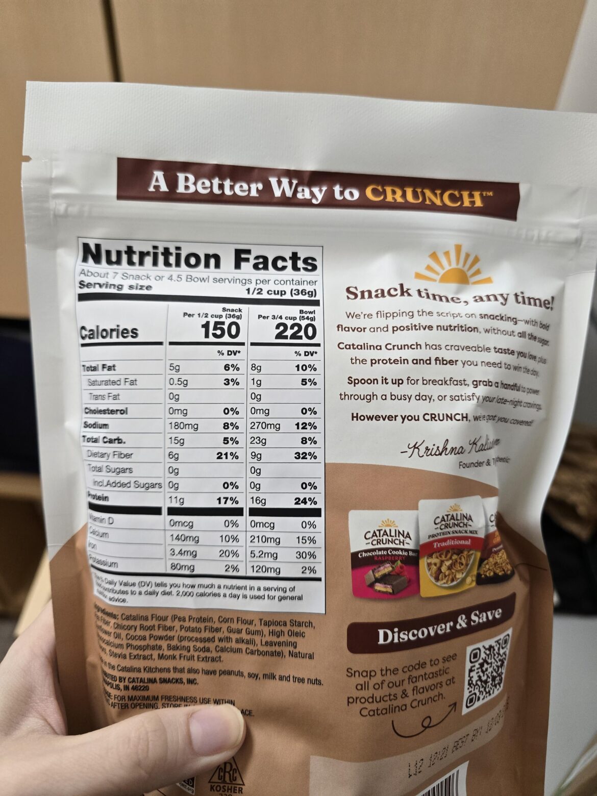 Catalina Crunch changed macros AGAIN!!