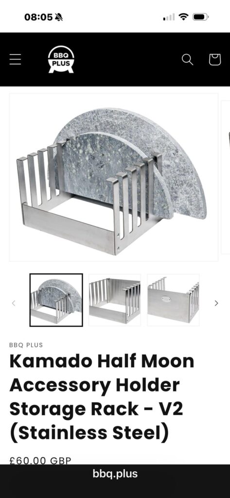 Rack for storing KJ accessories