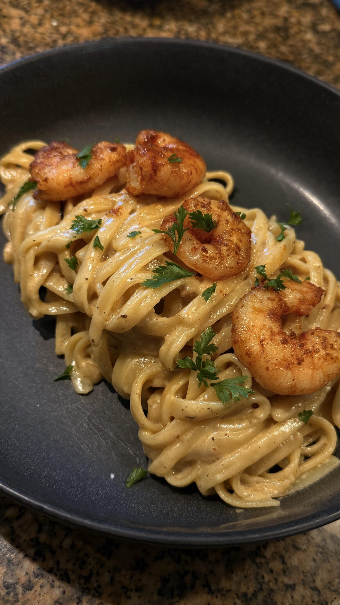 shrimp alfredo fettuccine