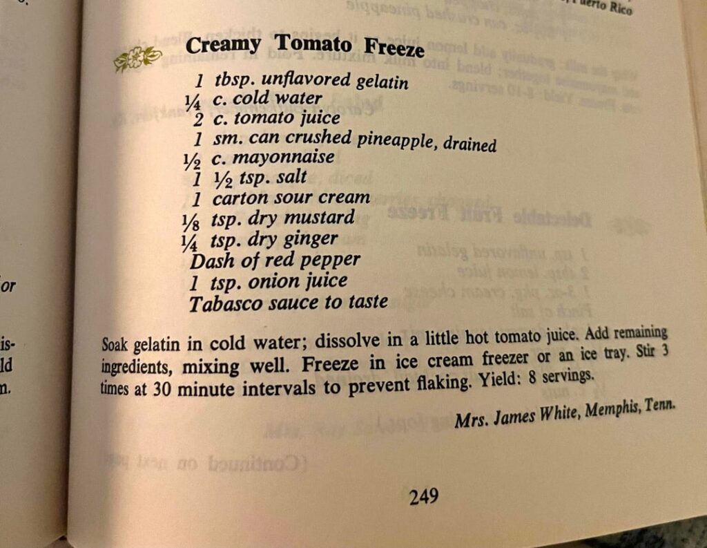 Choice selections from 1968’s Favorite Recipes of America: Salads