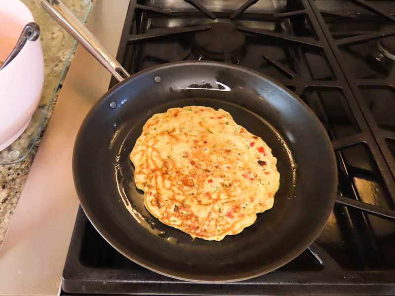Omelette in Misen skillet.