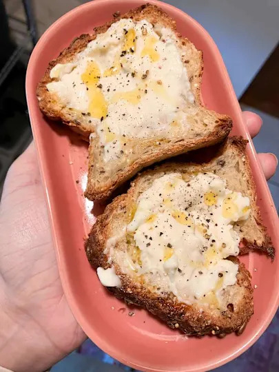 Belgioioso crescenza stracchino on toast.