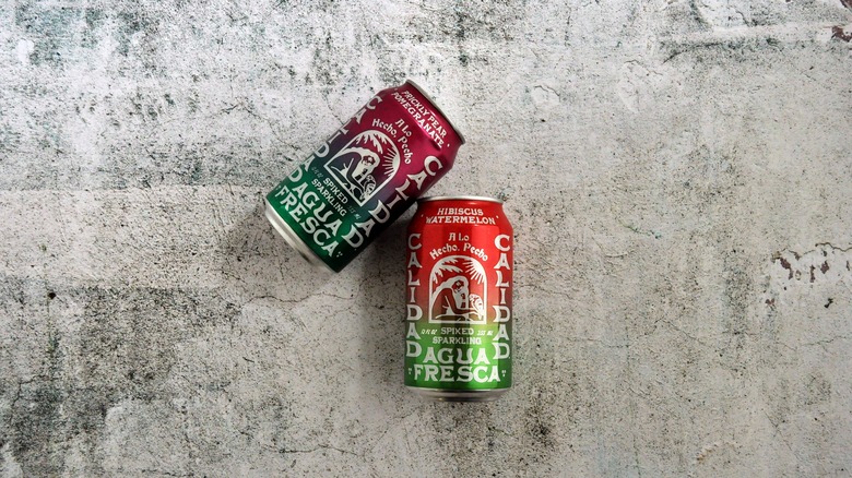 cans of Calidad Agua Fresca
