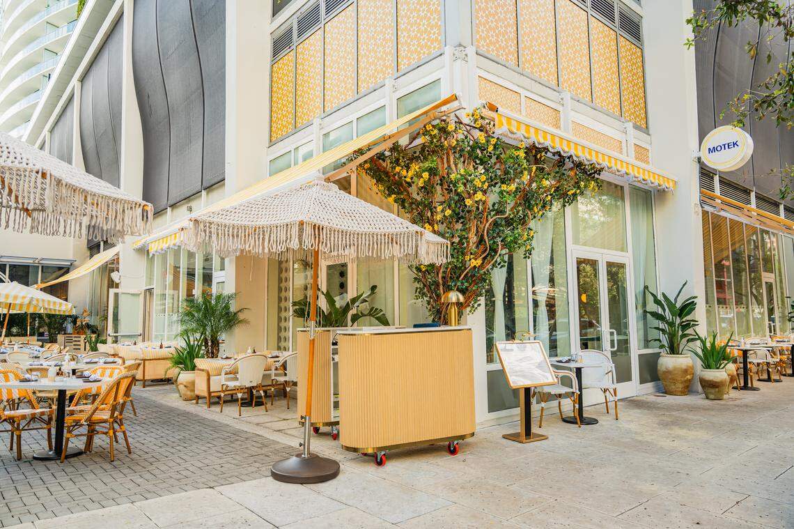 The exterior of Motek in Midtown Miami.