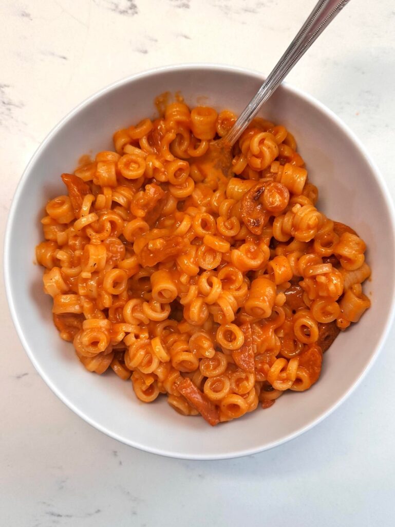 i had a bad day so i made a homemade version of one of my favorite childhood staples: spaghettios
