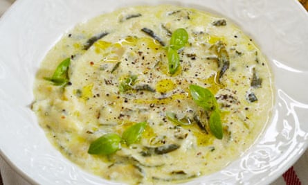 courgette and goat's cheese soup