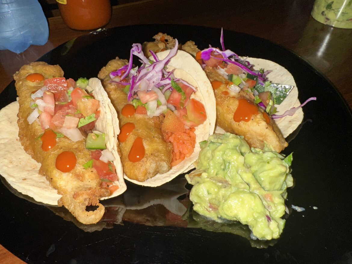 Fish tacos from Bacalar