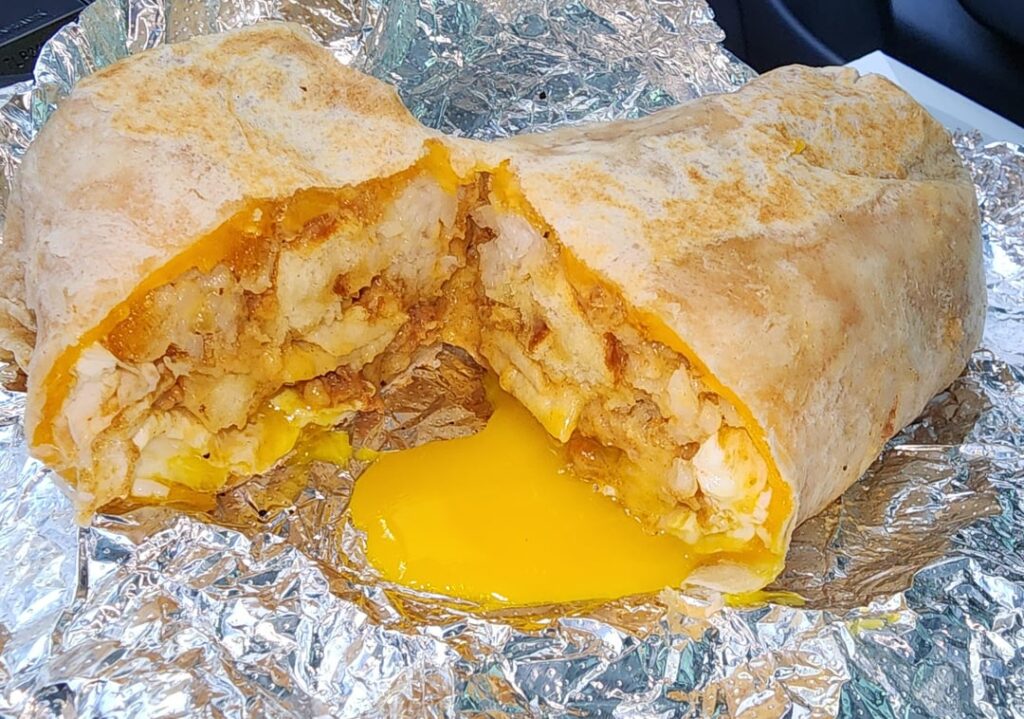 Biscuits n gravy burrito