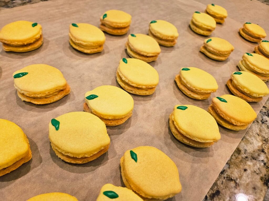 The trap is set! Final batch of April Fools macarons - "Lemon"