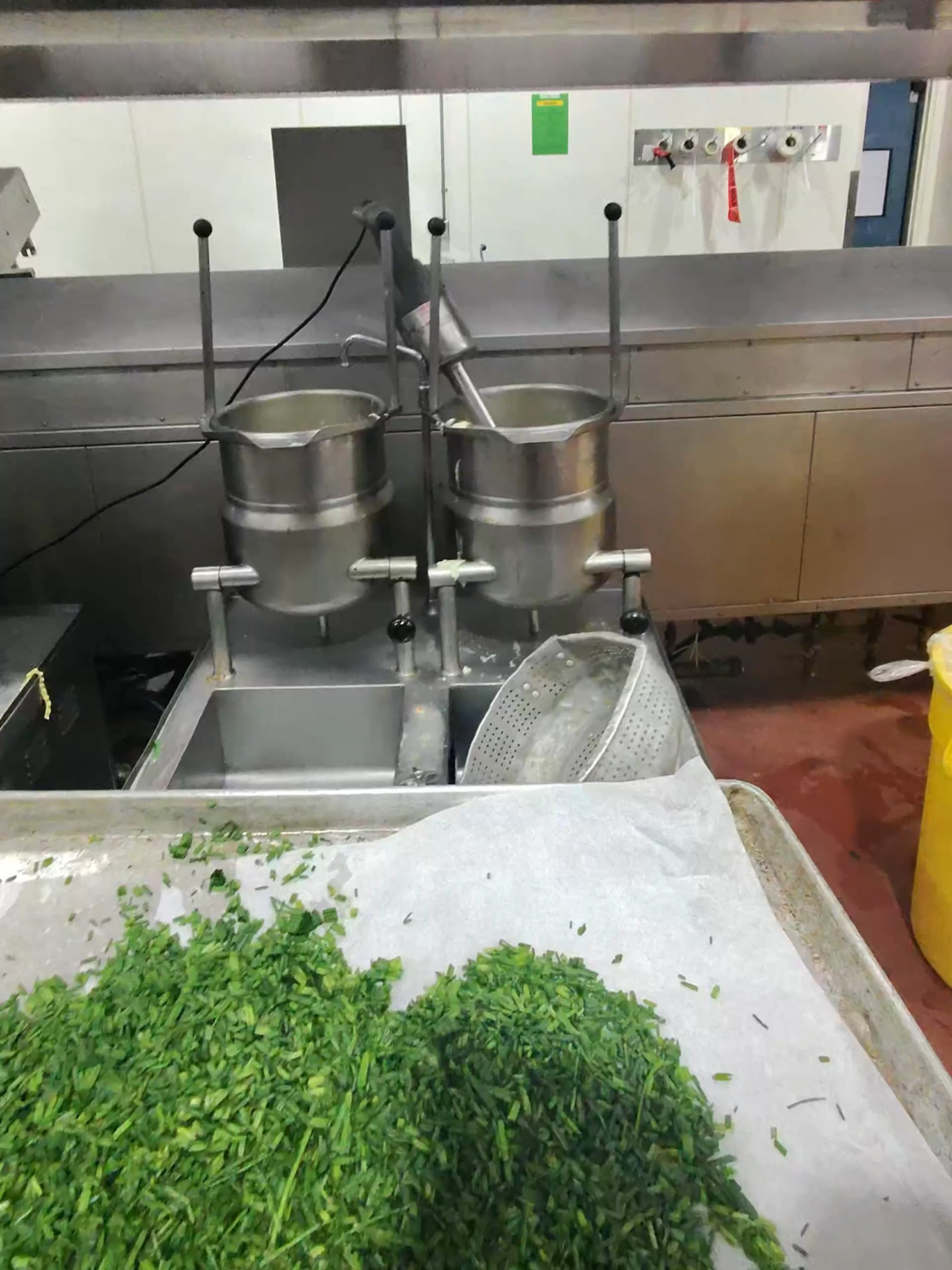 My coworker said “Here’s the chives for the mashed potatoes”