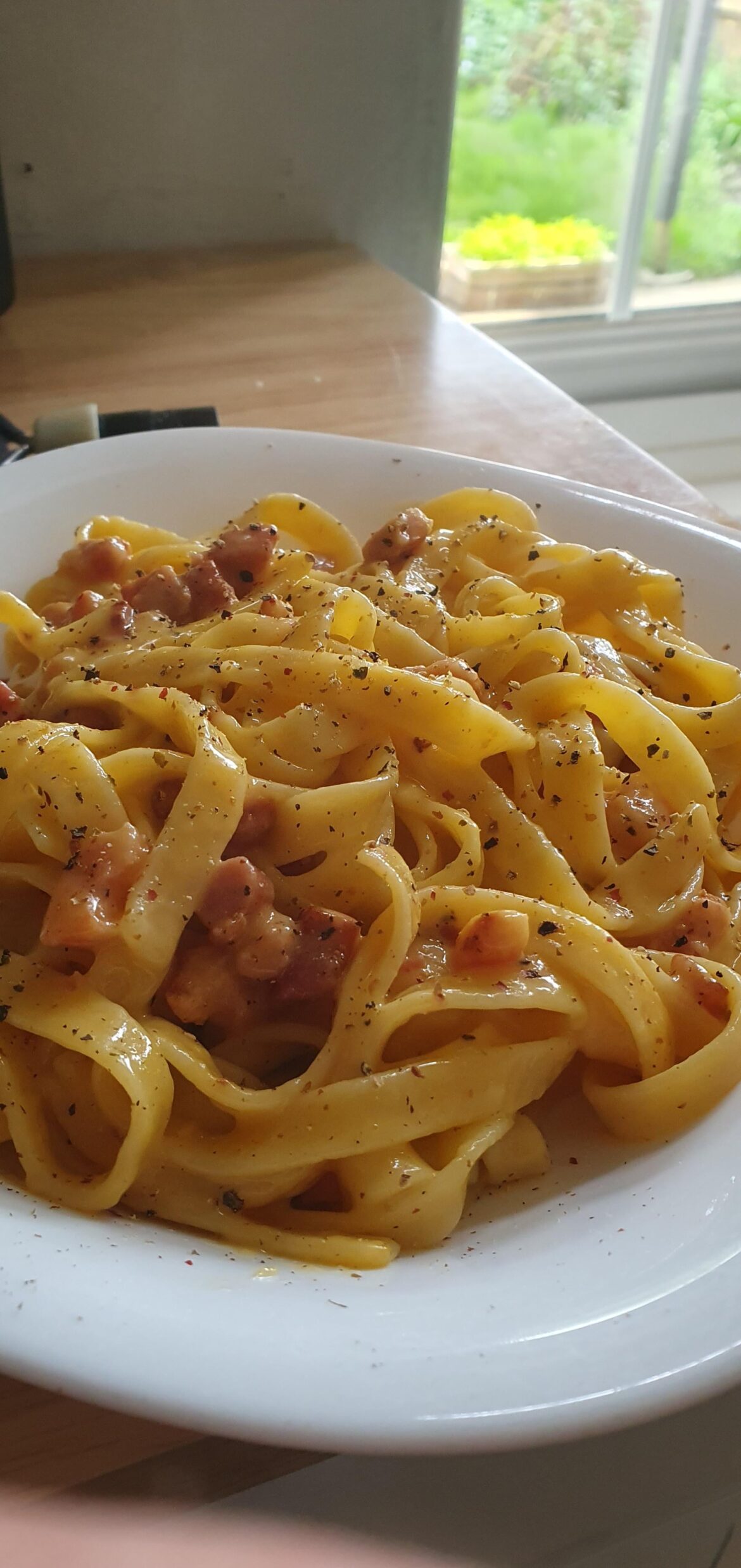 Fettuccine alla carbonara