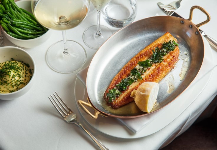 A pared-back fish dish from Le Pont de la Tour, which has a dedicated children's menu. © Thomas Alexander