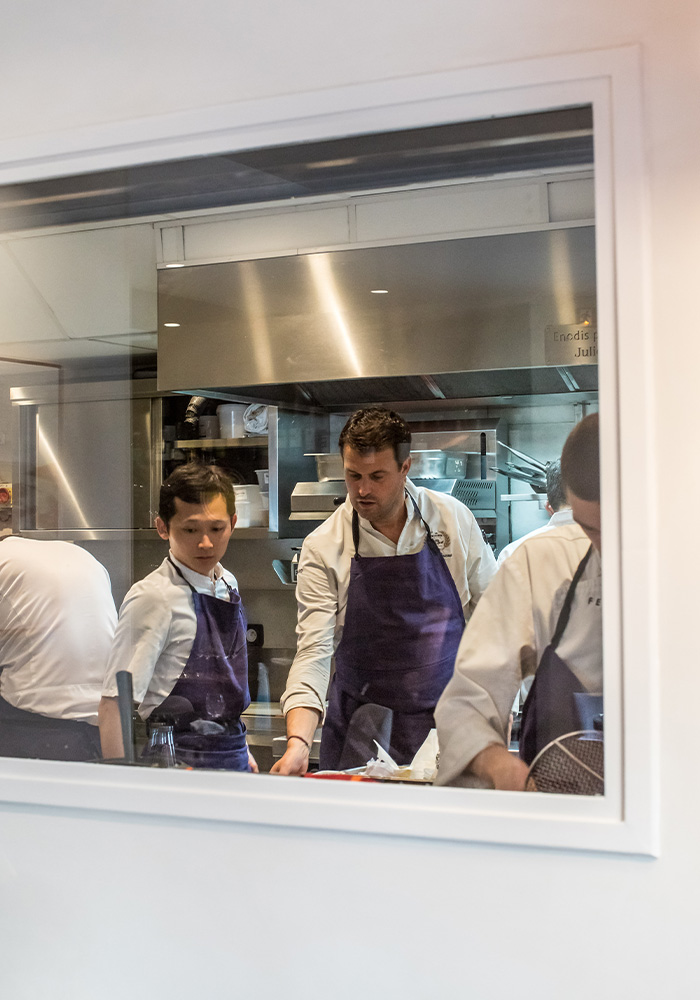 Inside the kitchen at Origines