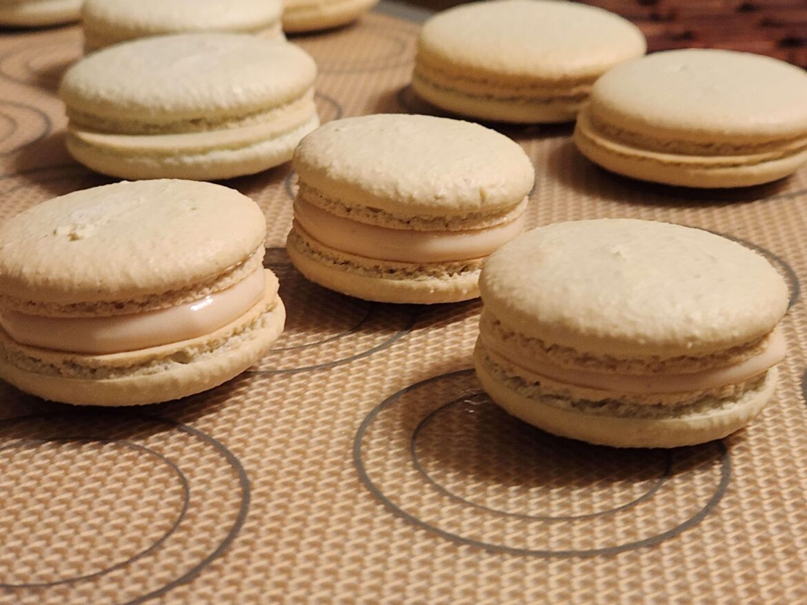 Salted caramel macarons!