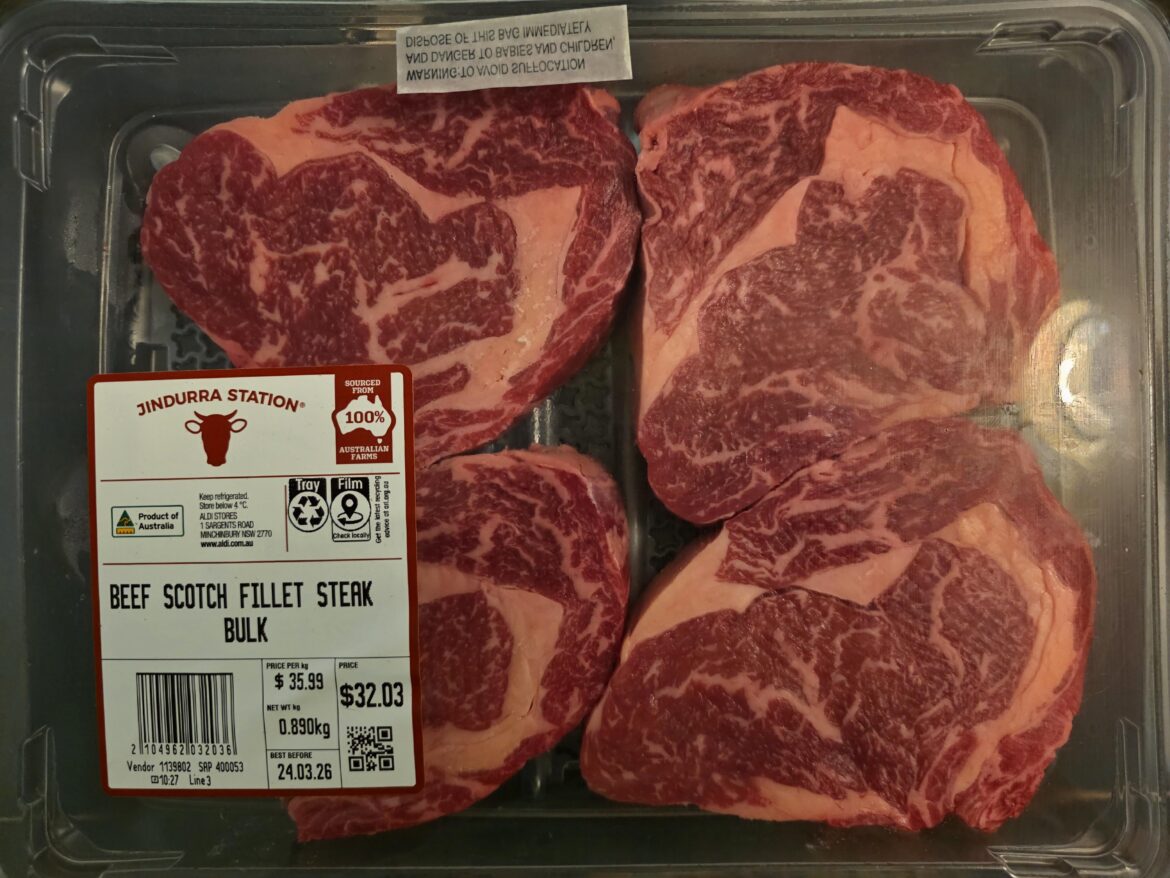 Asked my Husband to grab some "cheap" steaks to make sandwiches. Did he get a good deal, or are we in for gristle city?