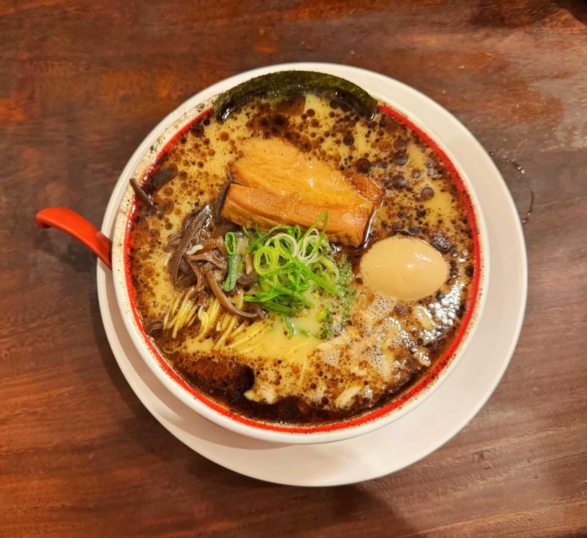 Jangara Ramen, Kobonshan. Pork, chicken and black garlic.