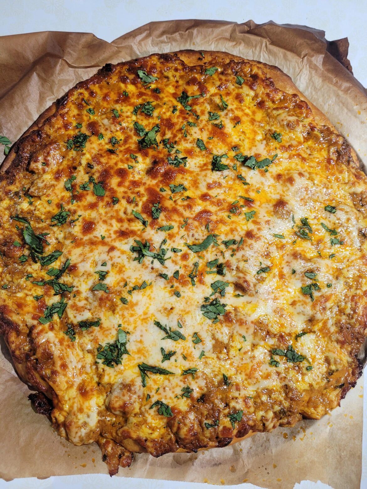 Is butter chicken pizza allowed here?