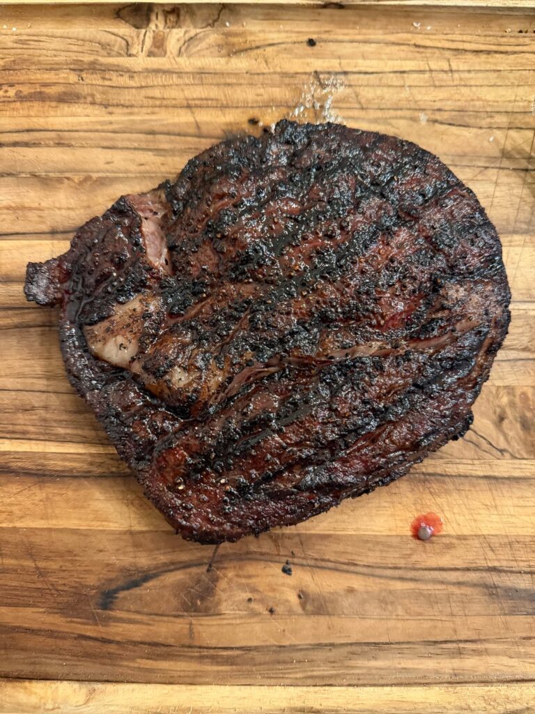 Australian Wagyu Ribeye over oak and charcoal