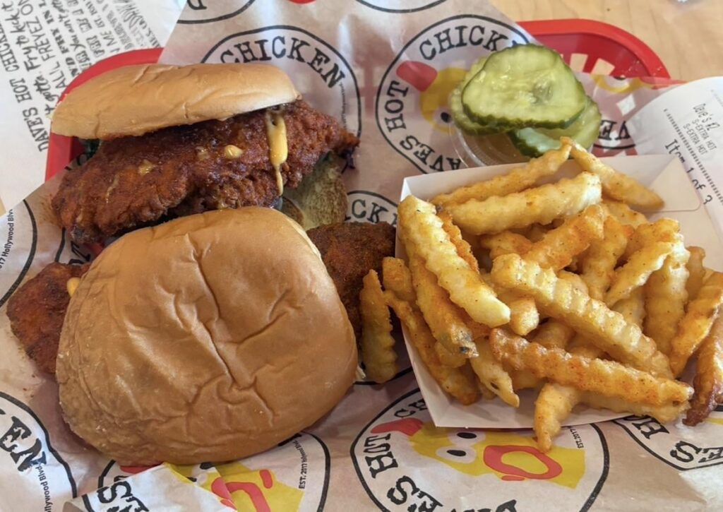Daves hot chicken #2 combo extra hot